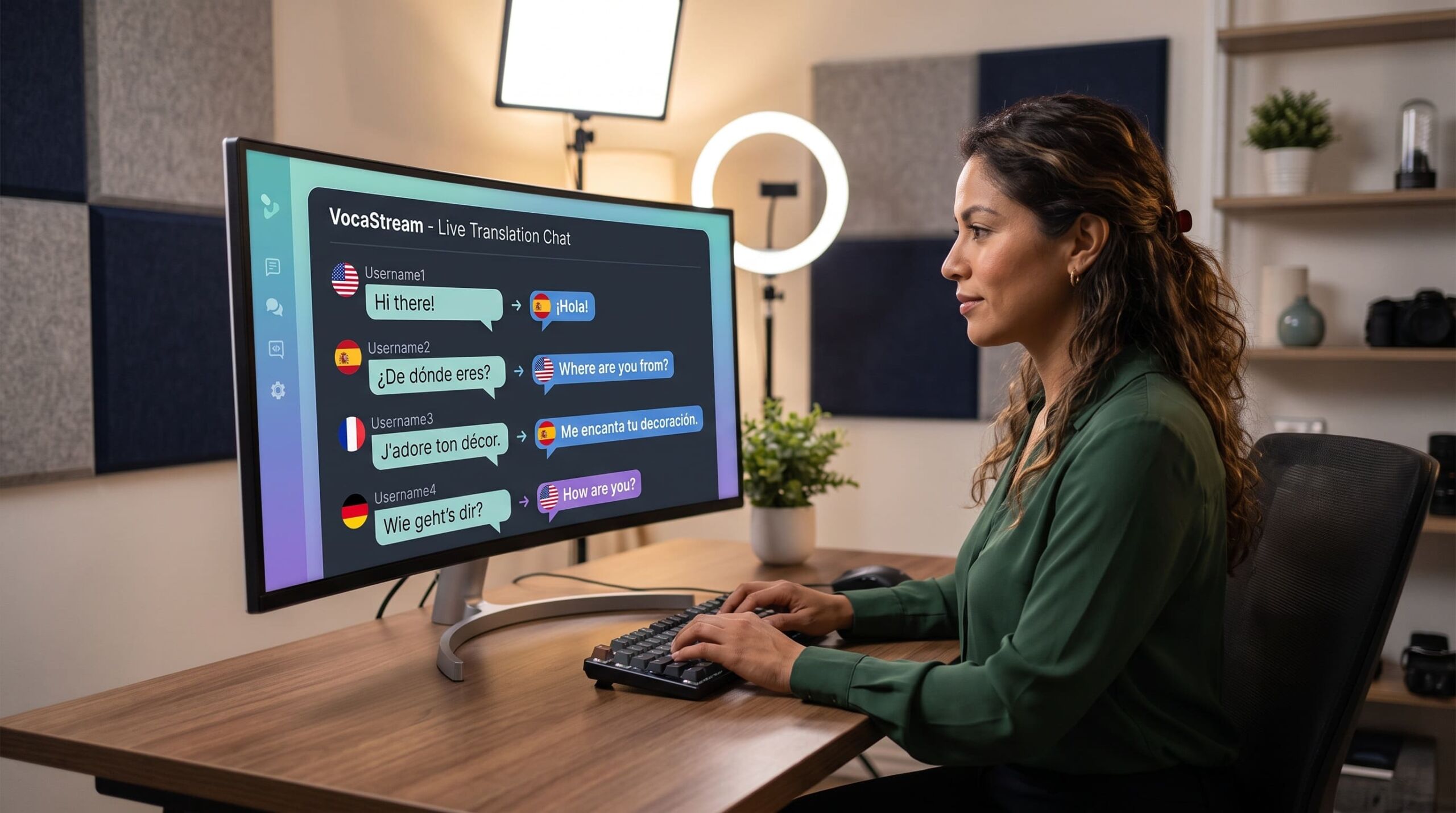 VocaStream traductor para modelos webcam en tiempo real